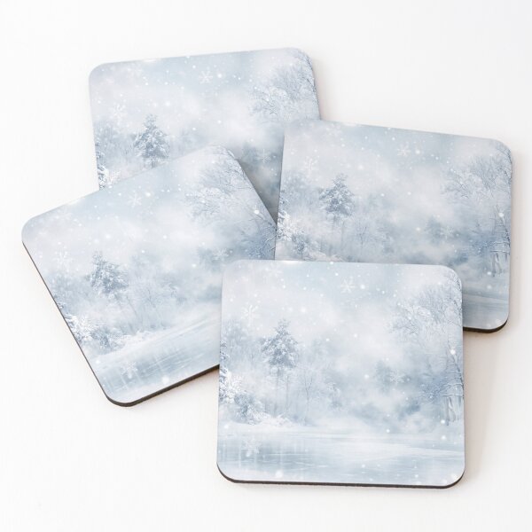 Item preview, Mystical winter wonderland with falling snow designed and sold by higgins5.