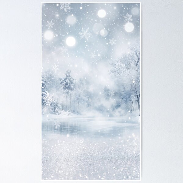 Item preview, Mystical winter wonderland with falling snow designed and sold by higgins5.