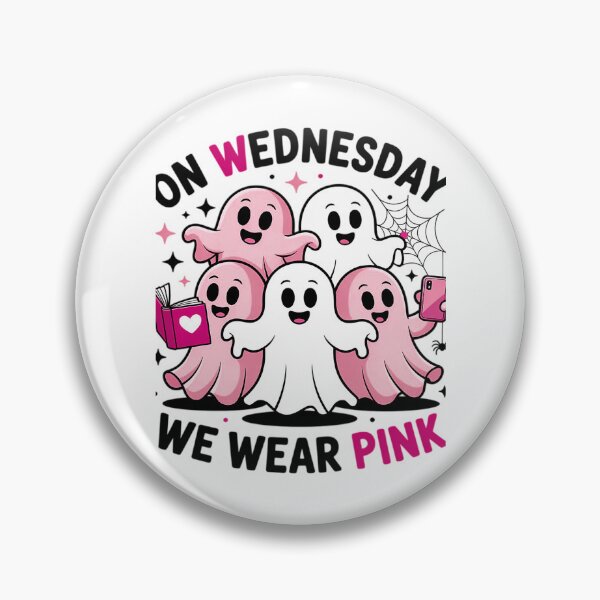 Item preview, On Wednesday We Wear Cute Pink Ghost Halloween designed and sold by Kerai Storeyo.