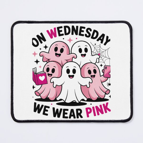 Item preview, On Wednesday We Wear Cute Pink Ghost Halloween designed and sold by Kerai Storeyo.