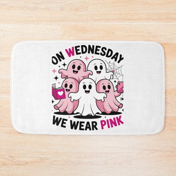 Item preview, On Wednesday We Wear Cute Pink Ghost Halloween designed and sold by Kerai Storeyo.