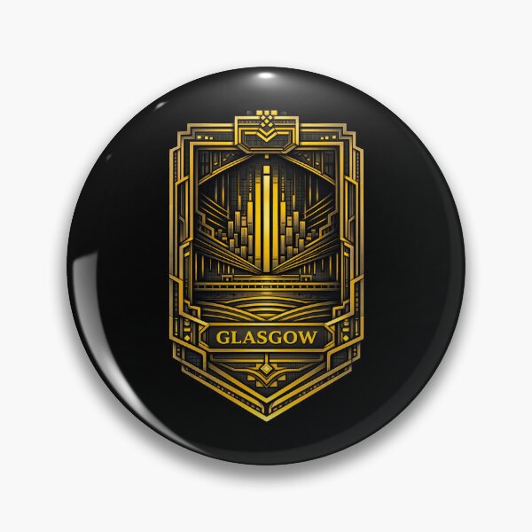 Item preview, deco style glasgow badge designed and sold by astriebatik.