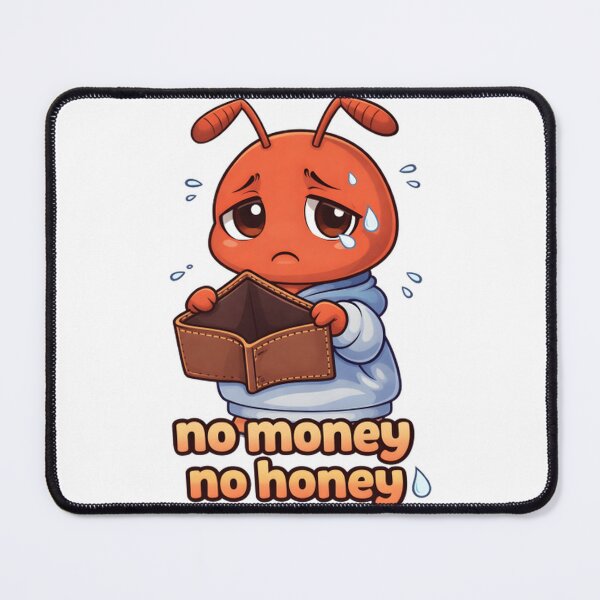 Item preview, No Money No Honey Cute Sad Ant Empty Wallet Funny Meme designed and sold by Anittant.