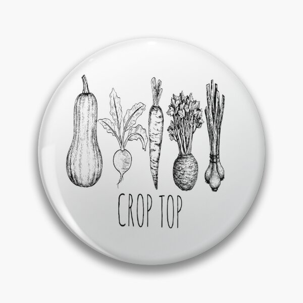 Item preview, Crop Top Funny Gardening Pun Vegetable designed and sold by ZalcArtStore.