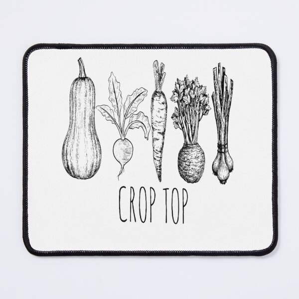 Item preview, Crop Top Funny Gardening Pun Vegetable designed and sold by ZalcArtStore.