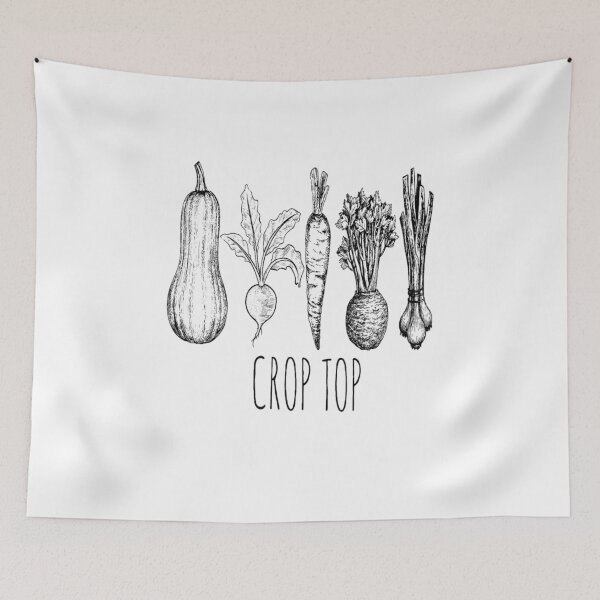 Item preview, Crop Top Funny Gardening Pun Vegetable designed and sold by ZalcArtStore.
