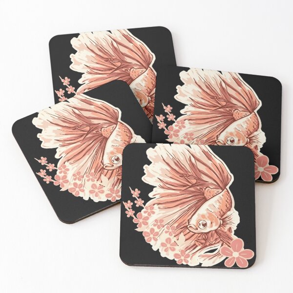 Item preview, Aesthetic Betta Fish with Japanese Cherry Blossoms Sakura Art designed and sold by haitrieuic96.