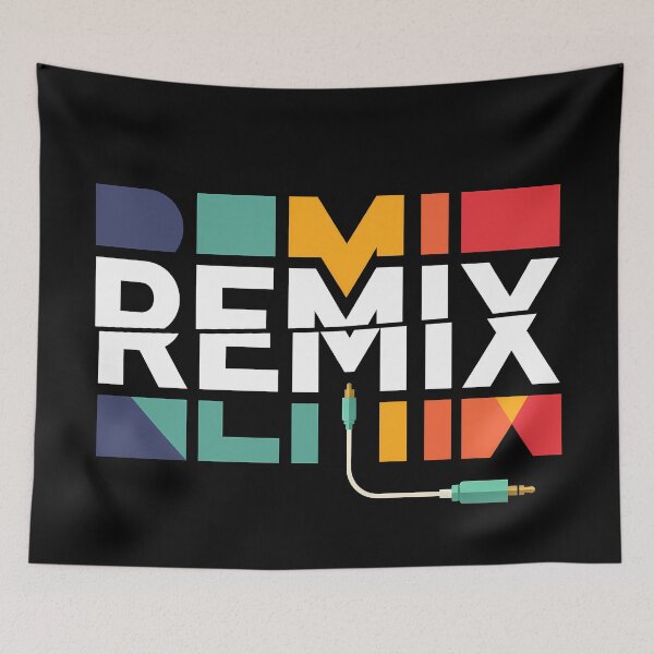 Item preview, Remix Typographic | DJ Music Retro Geometric Audio Graphic designed and sold by PryntedLabs.