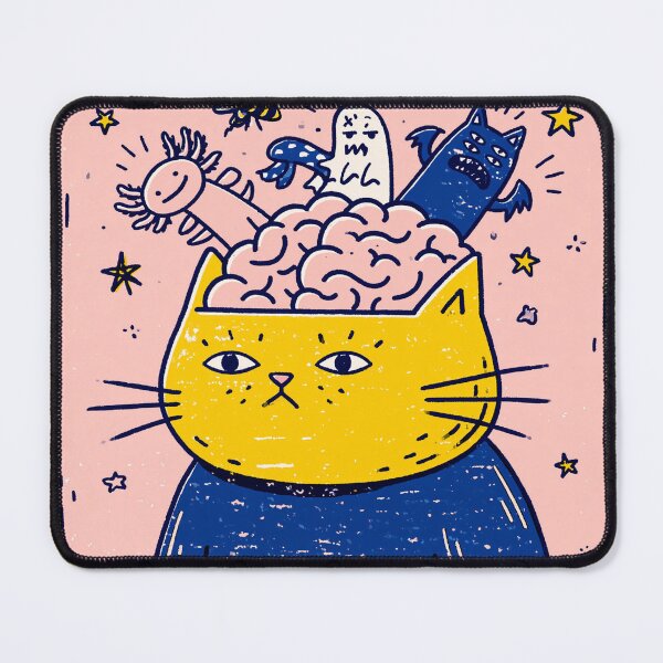Item preview, The OverThinker Cat Funny Relatable Meme Design designed and sold by Meow-Attitude.