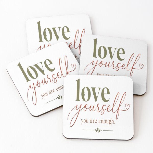 Item preview, Love yourself minimal aesthetic design  designed and sold by Lovestickerco.