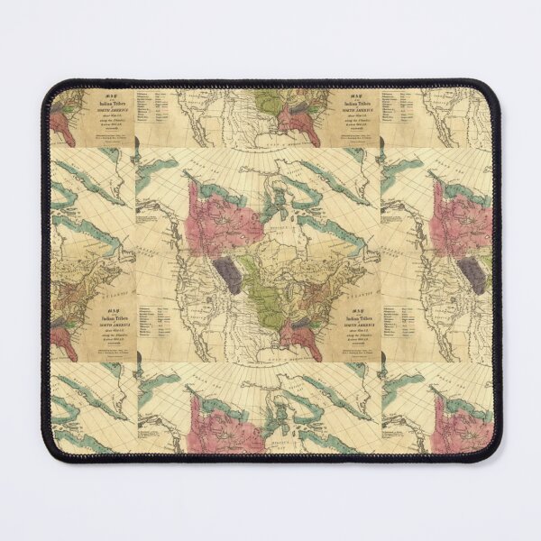 Item preview, North America indian tribes old map designed and sold by bascconut.