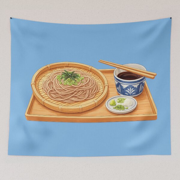 Item preview, Authentic Japanese Zaru Soba Noodle Illustration designed and sold by SakuraMarket26.