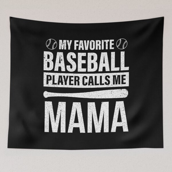 Artikelvorschau, Mein Lieblingsbaseballspieler nennt mich Mama – Lustige Baseball-Mama entworfen und verkauft von zamiokaline.