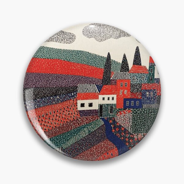 Item preview, Patchwork Hills Village Abstract  designed and sold by Modaozushi216.