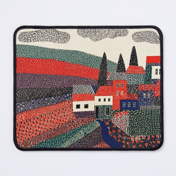 Item preview, Patchwork Hills Village Abstract designed and sold by Modaozushi216.