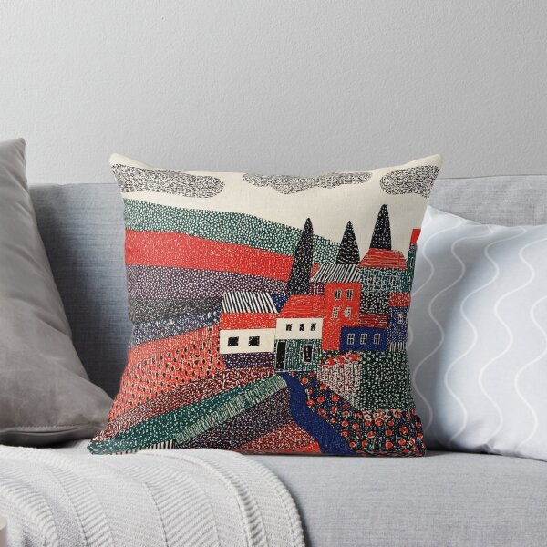 Item preview, Patchwork Hills Village Abstract  designed and sold by Modaozushi216.