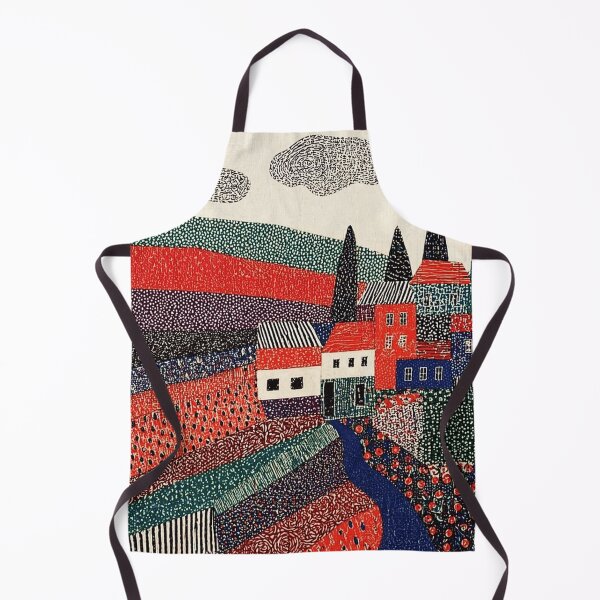 Item preview, Patchwork Hills Village Abstract  designed and sold by Modaozushi216.