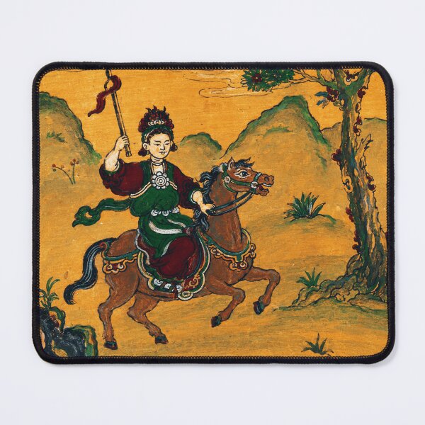 Item preview, Mounted Warrior Vintage Eastern Folk Painting designed and sold by eliramaison.