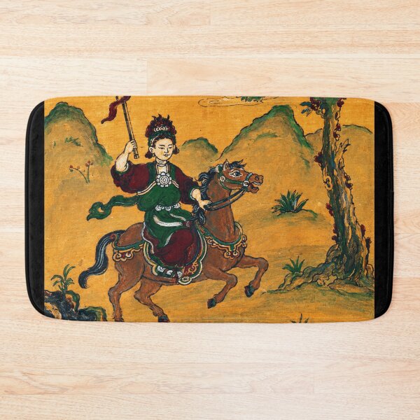 Item preview, Mounted Warrior Vintage Eastern Folk Painting designed and sold by eliramaison.