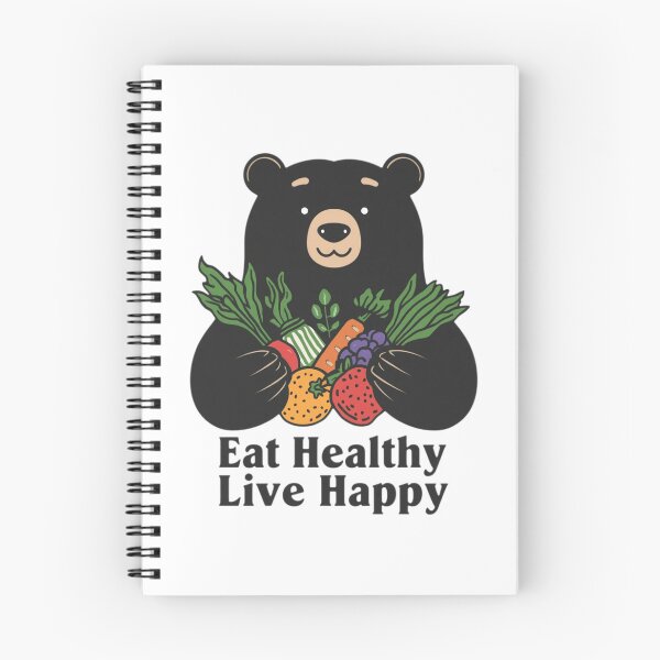 Item preview, Eat Healthy Live Happy Bear Shirt World Food Day Healthy Eating Gift Nutritionist Tee designed and sold by Sky-bully.