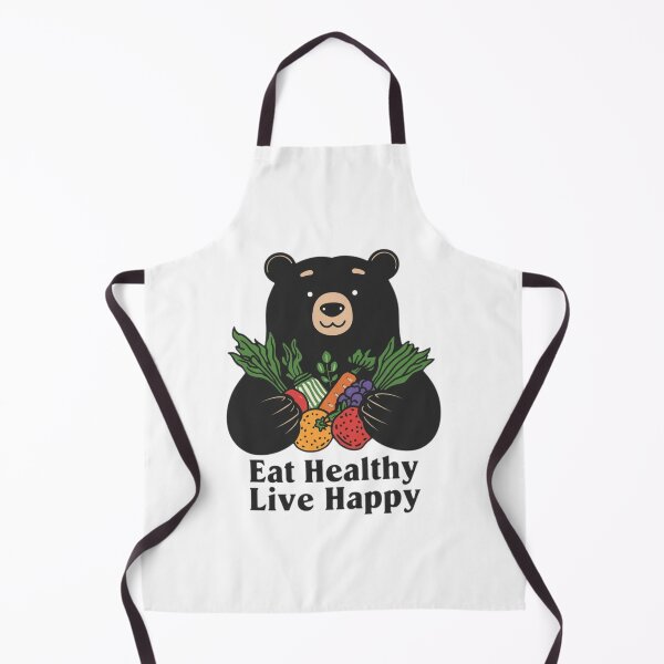 Item preview, Eat Healthy Live Happy Bear Shirt World Food Day Healthy Eating Gift Nutritionist Tee designed and sold by Sky-bully.