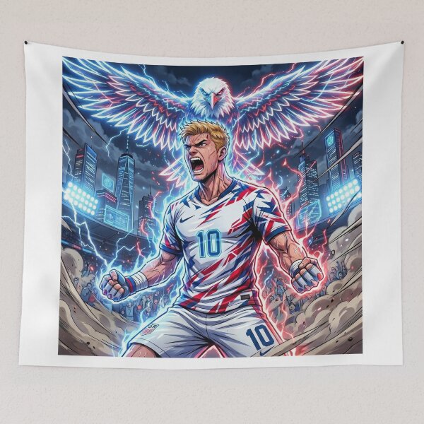 Item preview, Epic USA Soccer Warrior Cinematic Hero Portrait designed and sold by Pandora´s Box.