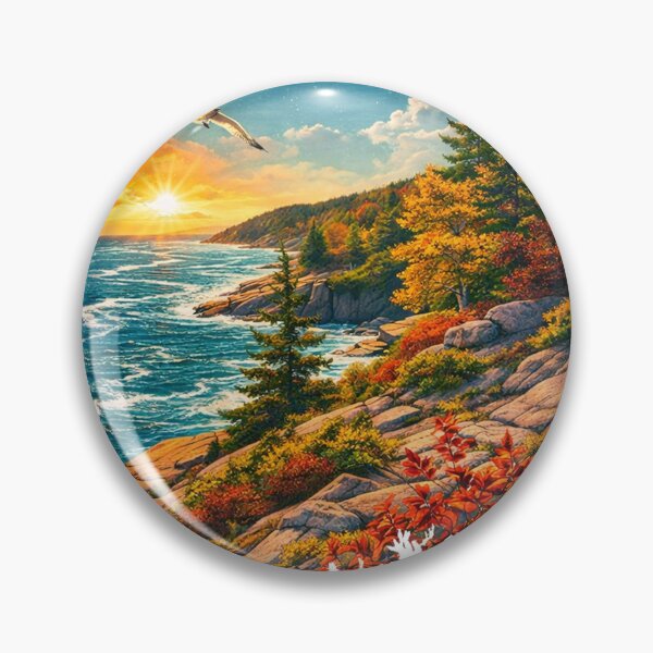 Item preview, A Vintage Travel Art of the Acadia National Park - Maine - US designed and sold by vectcd.