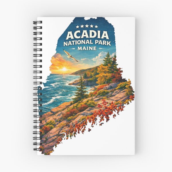 Item preview, A Vintage Travel Art of the Acadia National Park - Maine - US designed and sold by vectcd.