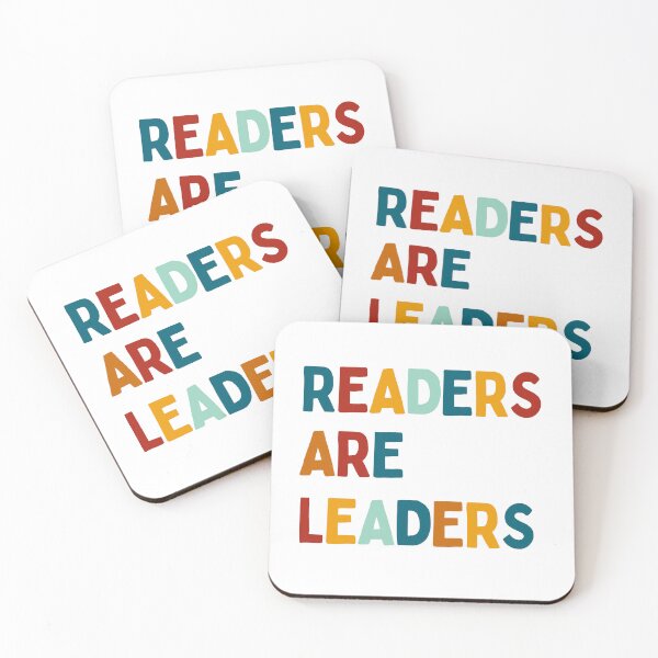 Item preview, Readers are Leaders - bright retro typography designed and sold by Whistle-and-Co.