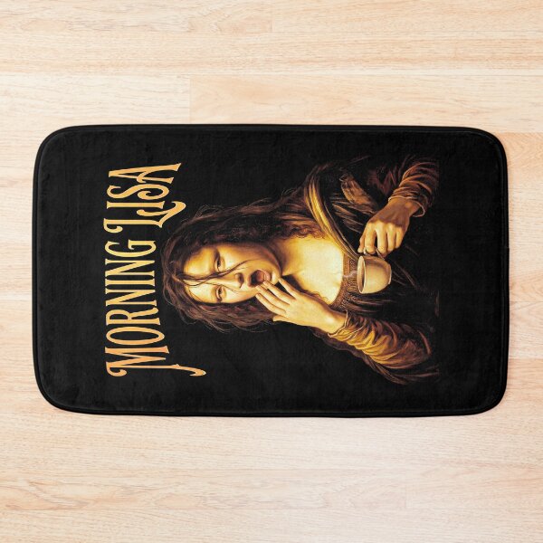 Item preview, Tired Mona Lisa Morning Coffee Funny Leonardo Da Vinci designed and sold by GrandeDuc.