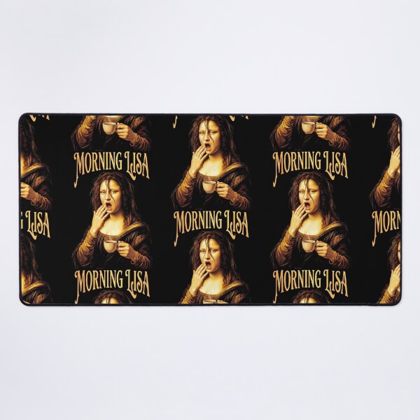 Item preview, Tired Mona Lisa Morning Coffee Funny Leonardo Da Vinci designed and sold by GrandeDuc.