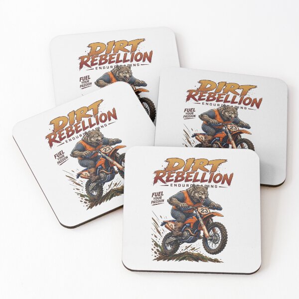 Item preview, Dirt Rebellion Wolf Motocross Enduro Racing Art designed and sold by IvoryArtDesign.