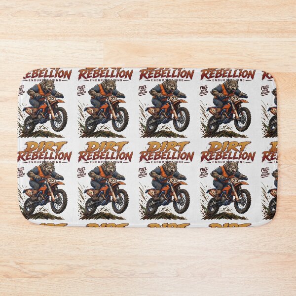 Item preview, Dirt Rebellion Wolf Motocross Enduro Racing Art designed and sold by IvoryArtDesign.