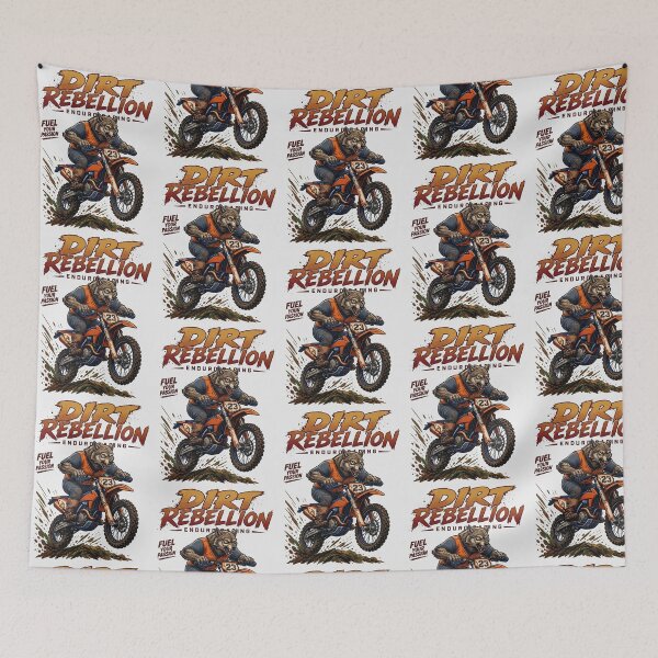 Item preview, Dirt Rebellion Wolf Motocross Enduro Racing Art designed and sold by IvoryArtDesign.