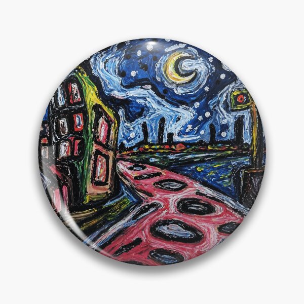 Item preview, Abstract Night Street Painting designed and sold by Modaozushi216.