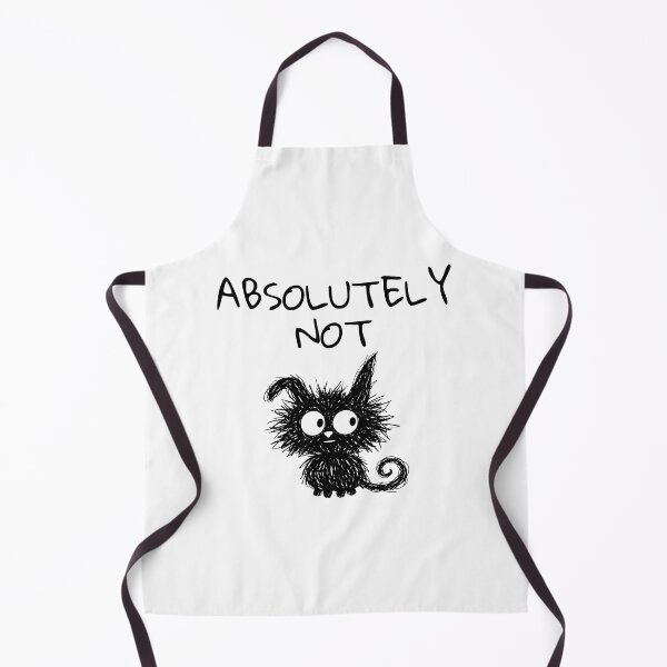 Item preview, Funny Black Cat – ABSOLUTELY NOT Mood | Doodle Cat Meme designed and sold by moodiecatshop.