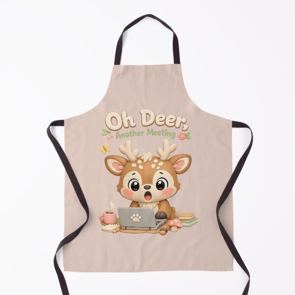 Item preview, Cute Kawaii Deer Laptop Meme - Oh Deer Another Meeting | Funny Work From Home Animal designed and sold by Moons Studio.