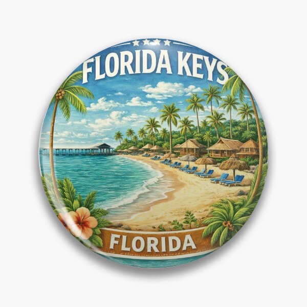 Item preview, Florida Keys Travel Retro Emblem designed and sold by vectcd.