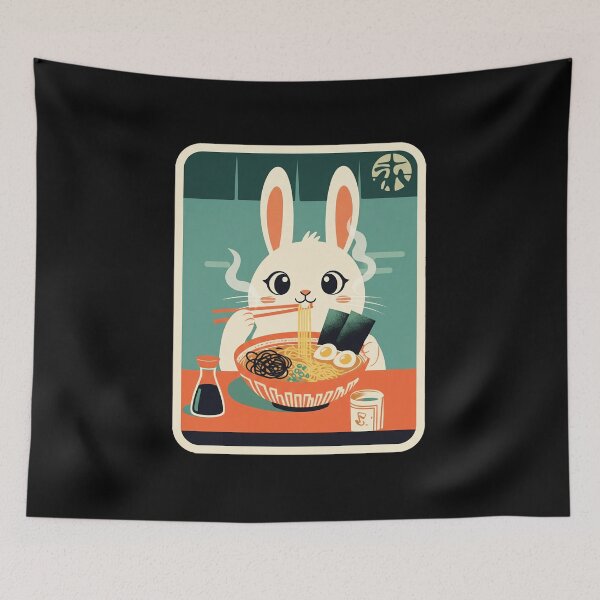 Item preview, Bunny Ramen Night Kawaii Japanese Style designed and sold by JordynLadukeg65.