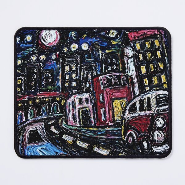 Item preview, Night City Street Painting Expressionist Style designed and sold by Modaozushi216.