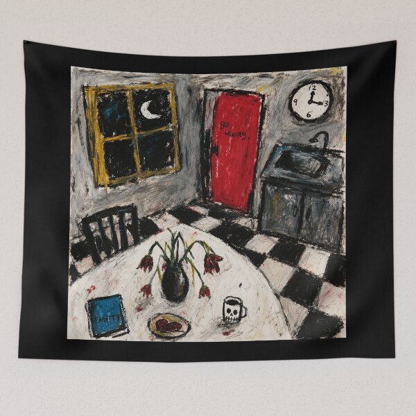 Item preview, 3am Kitchen Anxiety Painting designed and sold by eliramaison.