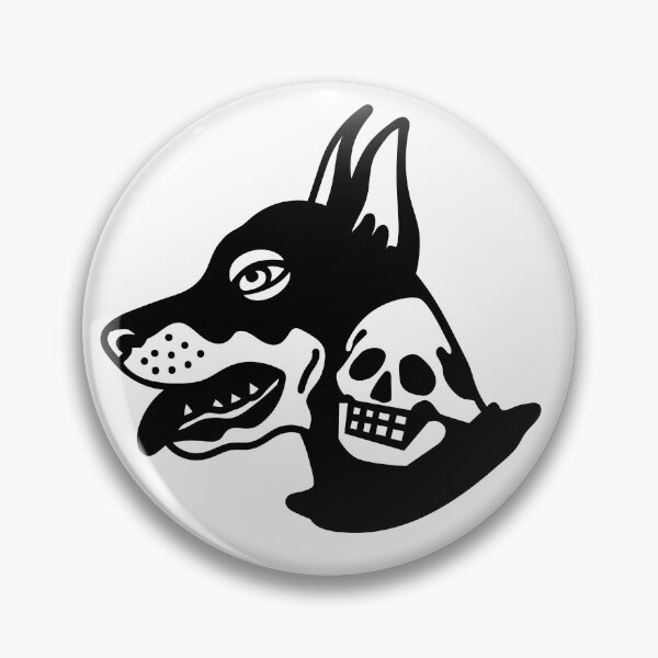 Artikelvorschau, Dobermann-Porträt, dunkles Blackwork-Tattoo, Flash-Tinte entworfen und verkauft von villacruz.