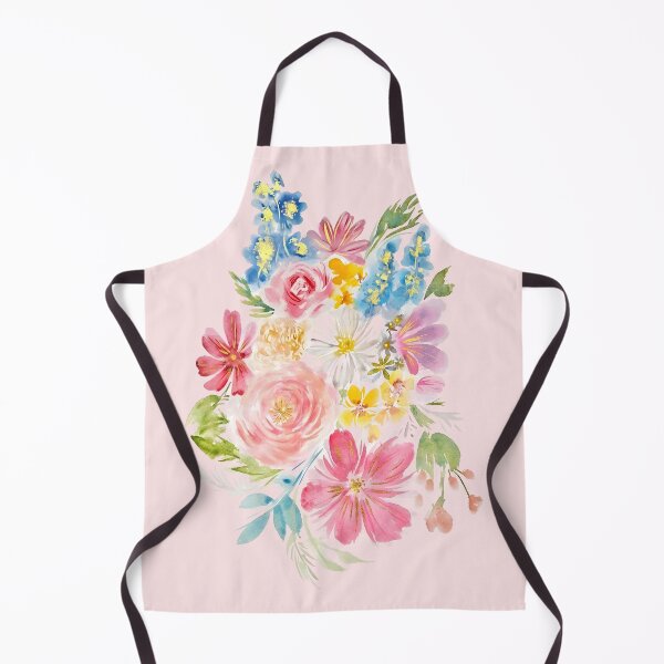Item preview, Watercolor Pink Roses and Golden Blooms Floral Bouquet designed and sold by elizafong.