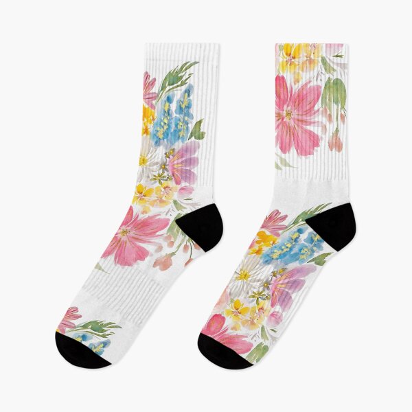 Item preview, Watercolor Pink Roses and Golden Blooms Floral Bouquet designed and sold by elizafong.