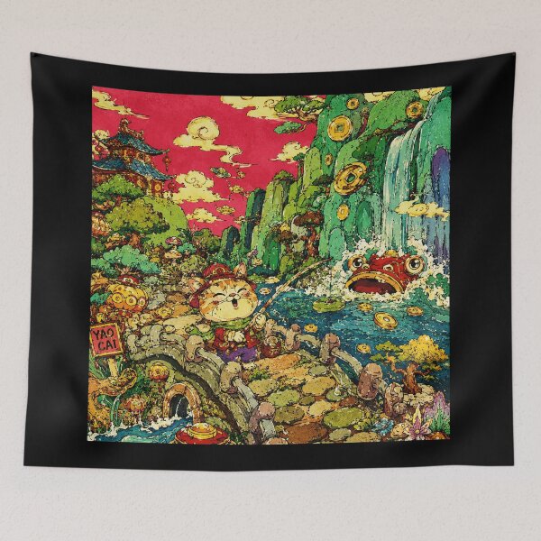 Item preview, Lucky Cat Coin River Fantasy designed and sold by eliramaison.