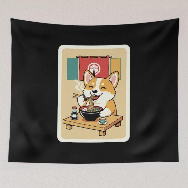 Item preview, Corgi Ramen Time Japanese Style designed and sold by JordynLadukeg65.