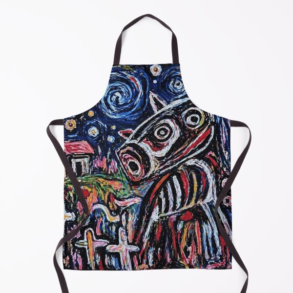 Item preview, Abstract Dog Night Painting designed and sold by Modaozushi216.