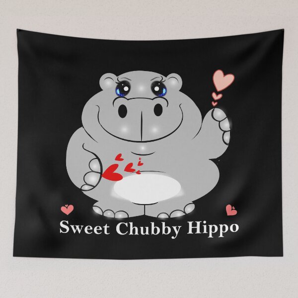 Item preview, Sweet Chubby Hippo designed and sold by Shirley cute art .