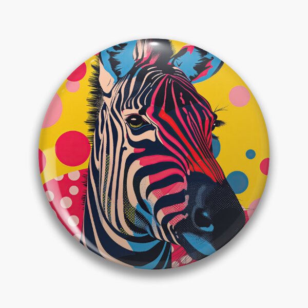 Item preview, Vibrant Pop Art Zebra with Colorful Polka Dots designed and sold by colorful-white.