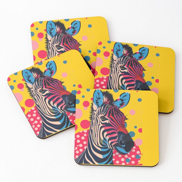 Item preview, Vibrant Pop Art Zebra with Colorful Polka Dots designed and sold by colorful-white.